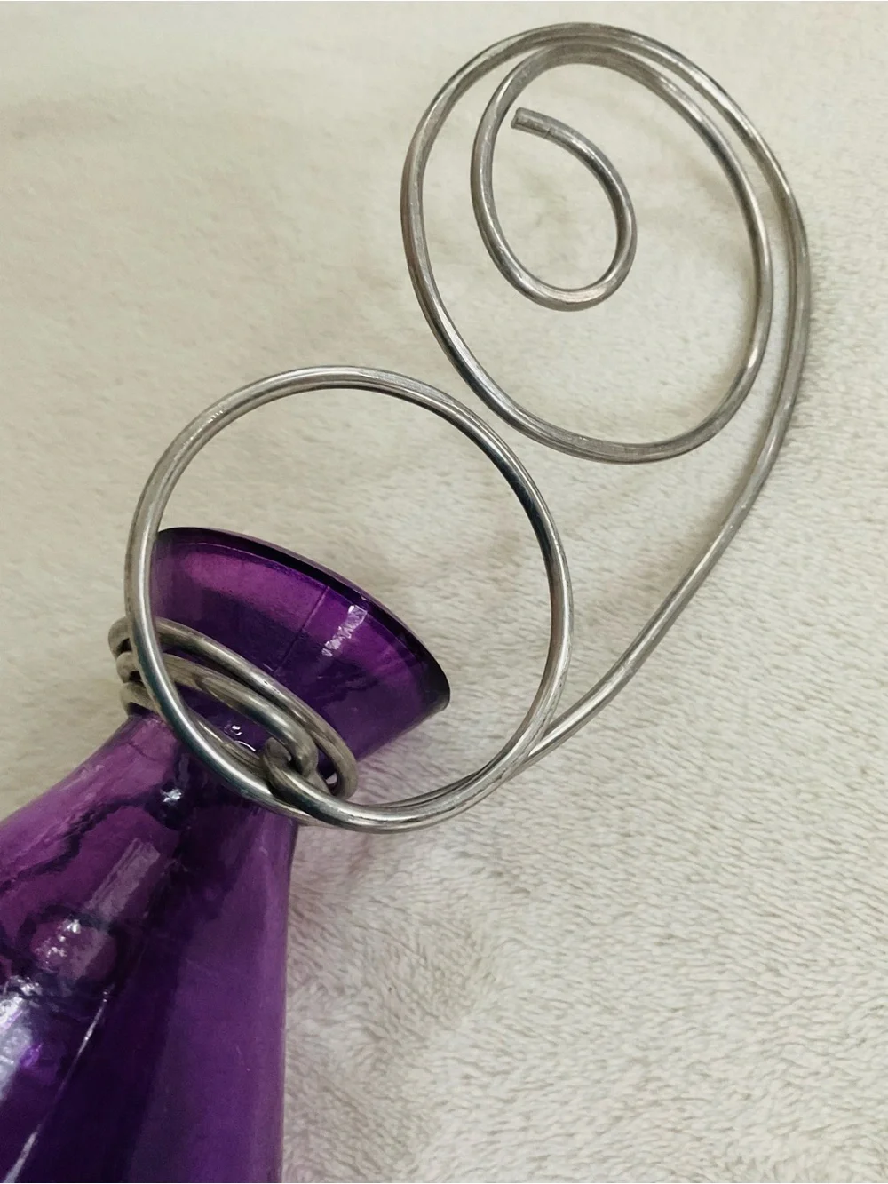 Purple Celtic Knot Hanging Glass Bud Vase Wall Decor
